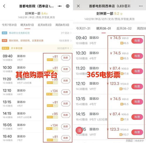 1. 网上购票比现场便宜！
