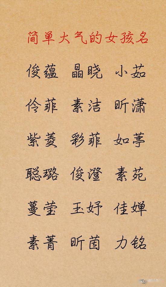 三、 灵感大爆发：这些名字可能惊艳到你！