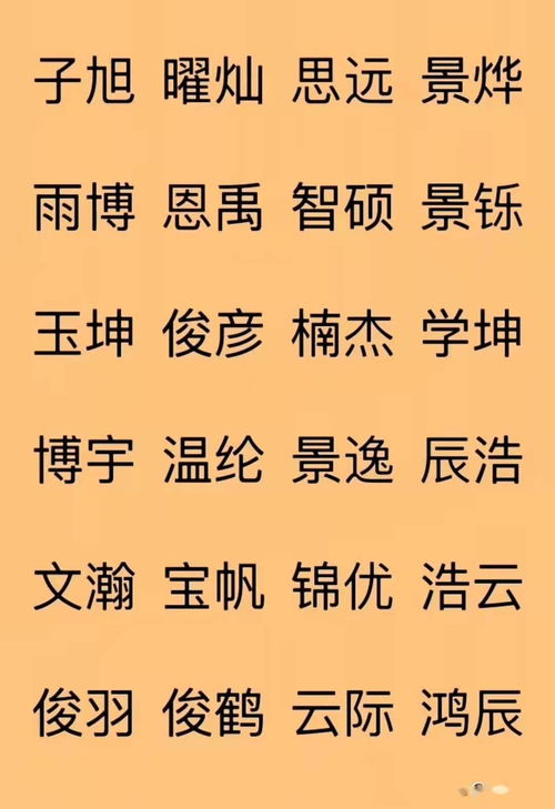 六、 徐姓男孩名字的谐音与寓意